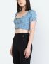 Elisabetta Franchi Stijlvolle Tweed Top Blauw Dames - Thumbnail 2