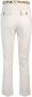 Elisabetta Franchi Cigarette Broek met Logo Riem en Gouden Charms White Dames - Thumbnail 4