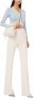 Elisabetta Franchi Stretch Crêpe Broek met Aangepast Metalen Logo Accessoire Beige Dames - Thumbnail 3