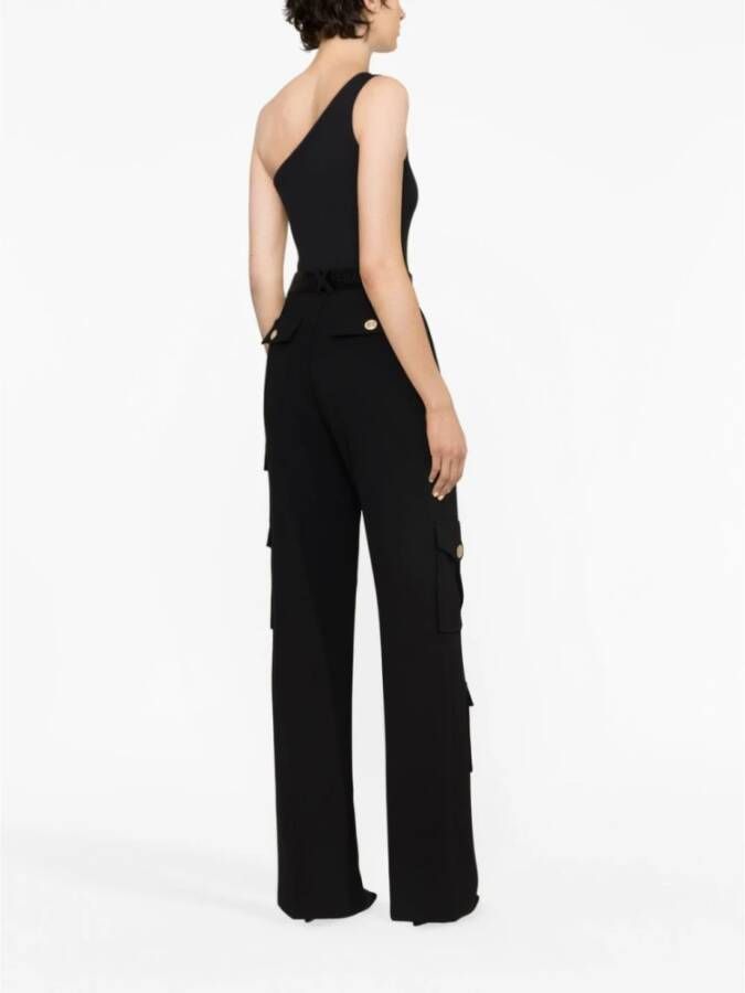 Elisabetta Franchi Wide Trousers Zwart Dames