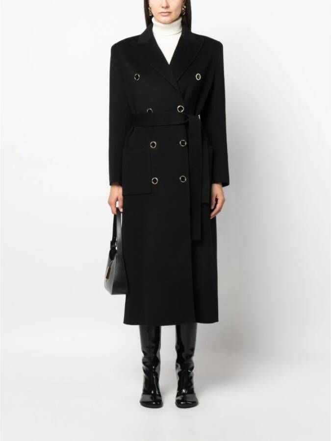 Elisabetta Franchi Zwarte Ceintuurjas Zwart Dames