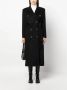 Elisabetta Franchi Zwarte wollen jas met dubbele rij knopen Black Dames - Thumbnail 2