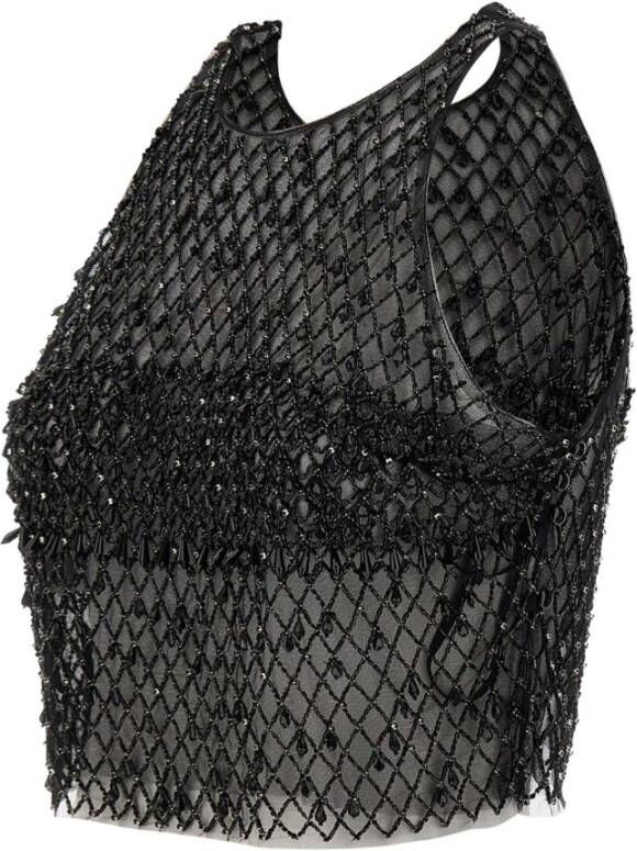 Elisabetta Franchi Zwarte Top van Zwart Dames