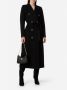 Elisabetta Franchi Zwarte wollen jas met dubbele rij knopen Black Dames - Thumbnail 5