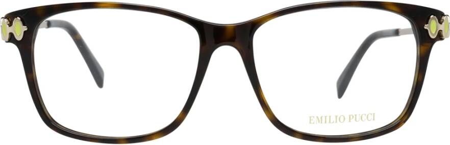 EMILIO PUCCI Bruine Dames Optische Monturen van Metaal & Kunststof Brown Dames