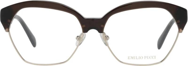 EMILIO PUCCI Bruine Metalen en Kunststof Optische Monturen Brown Dames