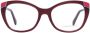 EMILIO PUCCI Bourgondische Butterfly Optische Frames met Hoes Red Dames - Thumbnail 2