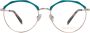 EMILIO PUCCI Turquoise Metalen Optische Frames Volledige-Rand Stijl Blue Dames - Thumbnail 2