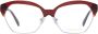 EMILIO PUCCI Rode Butterfly Optische Monturen met Kunststof Lenzen Red Dames - Thumbnail 2