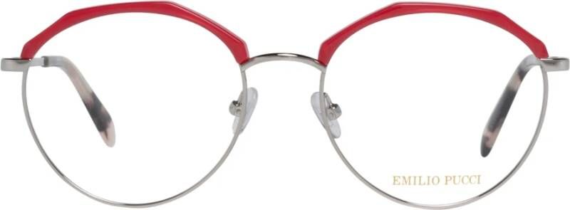 EMILIO PUCCI Rode Dames Optische Frames met Merkhoes Red Dames