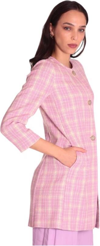 Emme DI Marella Single-Breasted Coats Roze Dames