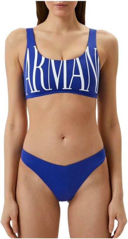 Emporio Armani 2-delig zwempak met groot logo Blauw Dames