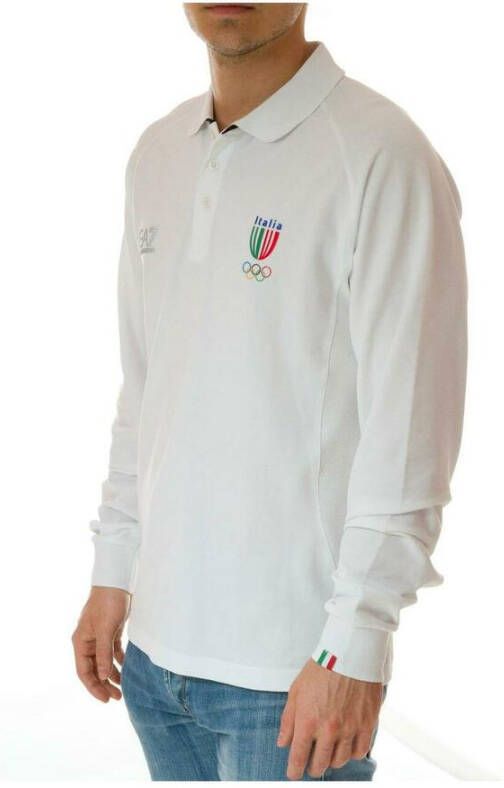 Emporio Armani 2734052A907Bianco Polo -shirt Wit Heren