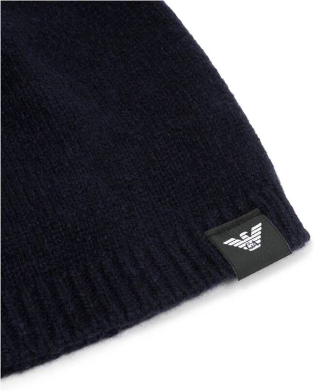 Emporio Armani Beanie Blauw Heren