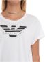 Emporio Armani Bedrukt Logo Boxy T-Shirt White Dames - Thumbnail 4