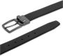 Emporio Armani Omkeerbare Kalfsleren Riem Zwart Bruin Metaal Black Heren - Thumbnail 2