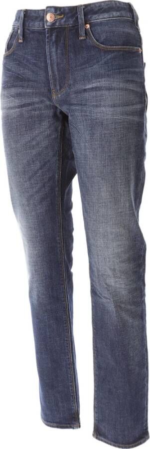 Emporio Armani Blauwe Jeans van Armani Blauw Heren