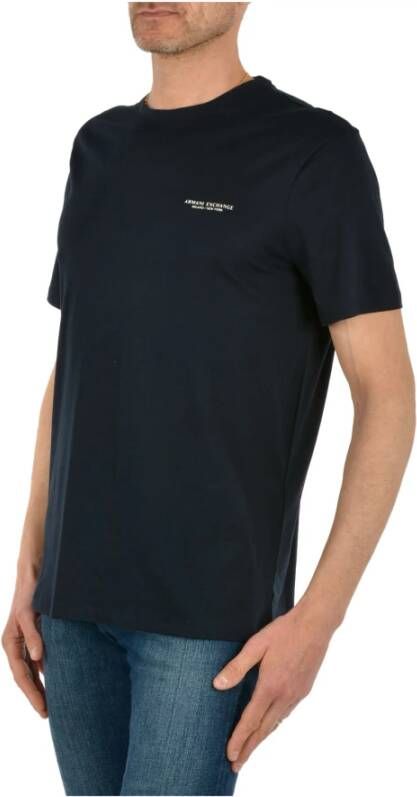 Emporio Armani Blauwe Logo T-shirts en Polos Blauw Heren