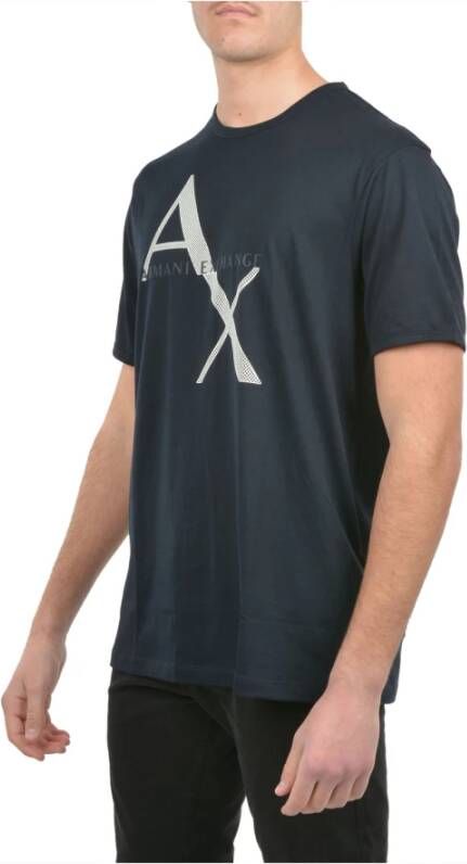 Emporio Armani Blauwe Logo T-shirts en Polos Blauw Heren