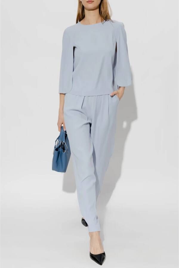 Emporio Armani Relaxed-fitting top Blauw Dames