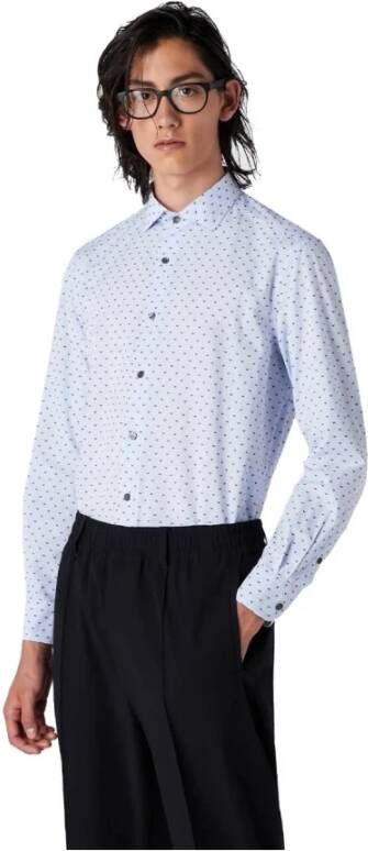 Emporio Armani Blouses Shirts Blauw Heren