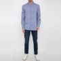 Emporio Armani Casual Linnen Overhemd Blue Heren - Thumbnail 2