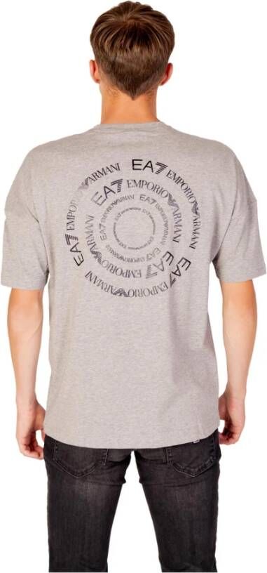 Emporio Armani EA7 Grijze Print T-shirt voor Heren Grijs Heren