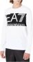 Emporio Armani EA7 Logo Series Crew-Neck Sweatshirt With Oversized Logo Wit Heren - Thumbnail 4