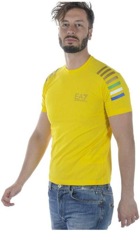 Emporio Armani EA7 t-shirt Geel Heren