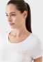Emporio Armani EA7 Slim Fit Katoenen Jersey T-Shirt White Dames - Thumbnail 3