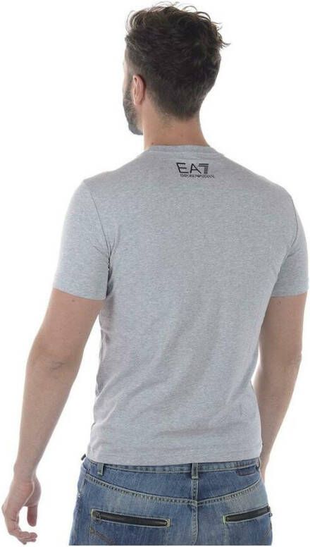 Emporio Armani EA7 T-shirt met logo Grijs Heren