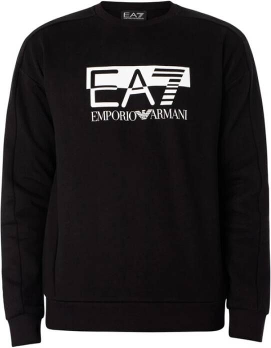 Emporio Armani EA7 Logo Print Gym Sweatshirt Zwart Heren