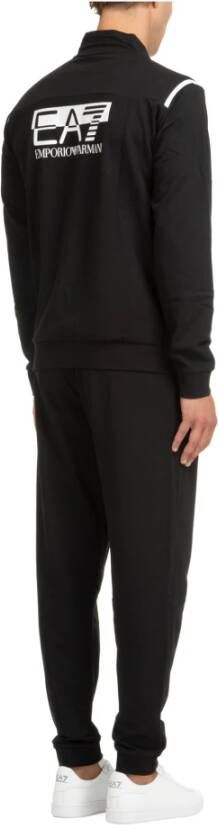 Emporio Armani EA7 Effen Ritssluiting Trainingspak Zwart Heren