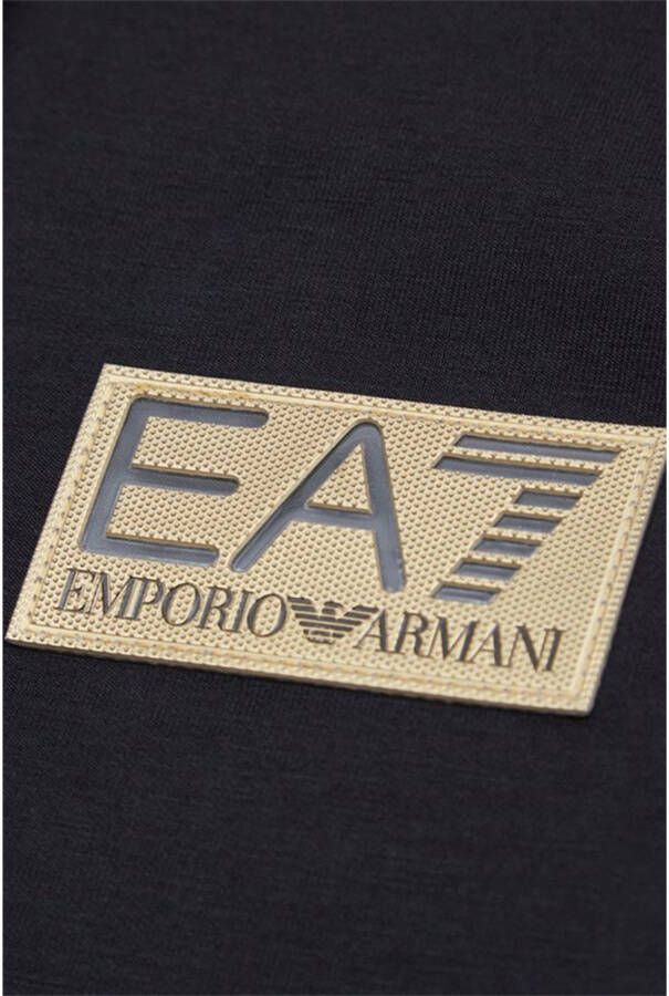 Emporio Armani EA7 Zip Through Hoodie Zwart Heren