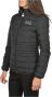 Emporio Armani EA7 Zwarte gewatteerde jas met capuchon en klein logo Zwart Dames - Thumbnail 5