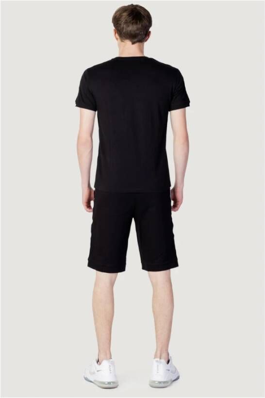 Emporio Armani EA7 Zwarte korte mouw heren trainingspak Zwart Heren