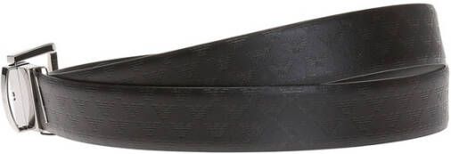 Emporio Armani Reliëflogo -riem Zwart Heren