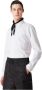 Emporio Armani Witte Stretch Stof Shirt Klassieke Kraag Lange Mouw Adelaar Borduurwerk White Heren - Thumbnail 7