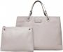 Emporio Armani Lilla Handtas met Verstelbare Afneembare All Over Logo Schouderband Beige Dames - Thumbnail 2