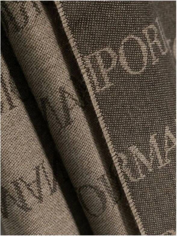 Emporio Armani Heren Sjaal met Logo All Over Bruin Heren