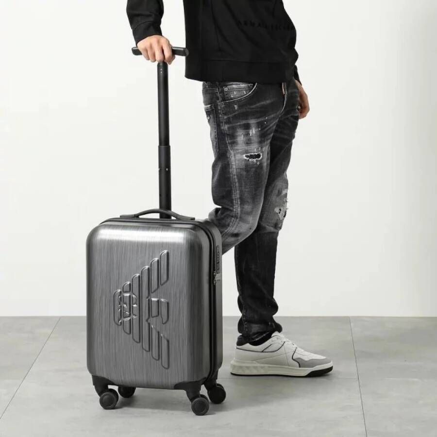 Emporio Armani Heren Trolley met vier wielen Grijs Heren