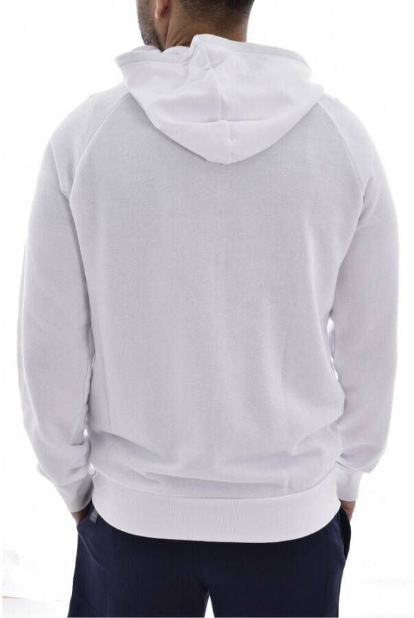 Emporio Armani Hooded sweatshirt met ritssluiting Wit Heren