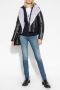 Emporio Armani Slim Fit Denim Jeans met Leren Logo Blue Dames - Thumbnail 2