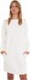 Emporio Armani Jersey Tuniek Jurk met Gouden Knoop White Dames - Thumbnail 2