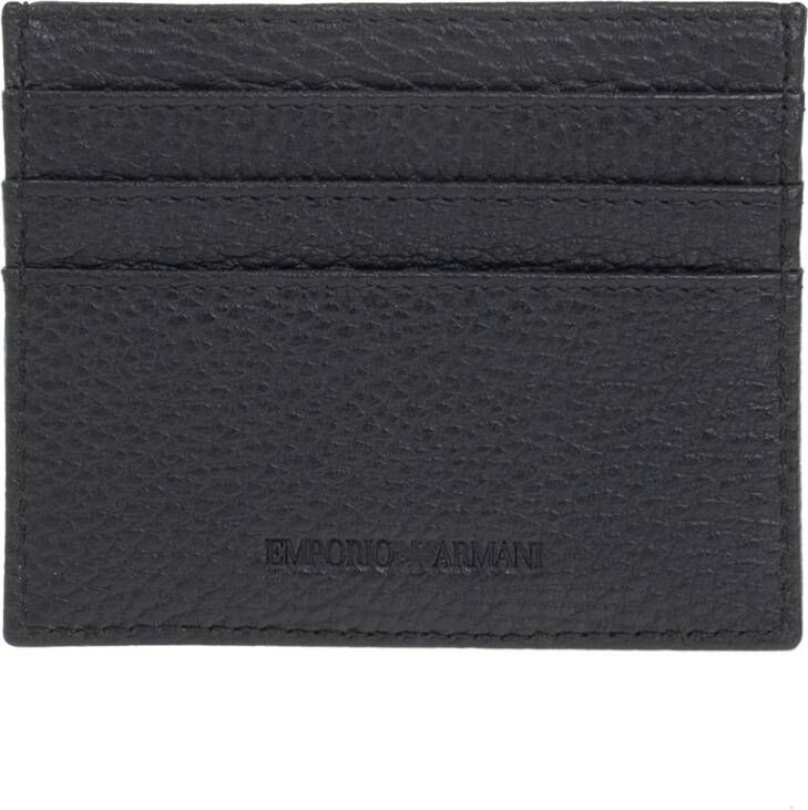 Emporio Armani Kaarthouder met sleutelhanger Zwart Heren