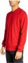 Emporio Armani Gebreide kleding Rood Effen Instappen Lange mouwen V-hals Red Heren - Thumbnail 2