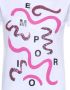 Emporio Armani Witte T-shirt met Korte Mouwen Fuchsia Print en Pailletten White Dames - Thumbnail 2