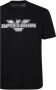 Emporio Armani Zwarte Katoenen T-shirt met Adelaar Patch Logo Black Heren - Thumbnail 2