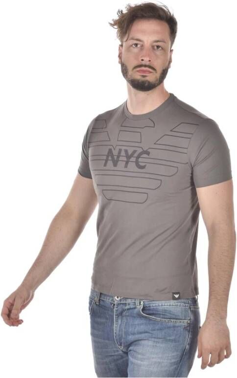 Emporio Armani Korte mouwen shirt Gray Heren
