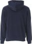 Emporio Armani Logo Print Hoodie Blue Heren - Thumbnail 2